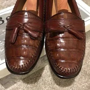 Men\'s BRANDNEW Belvedere brown genuine crocodile loafers Belvedere Florence Loafer Shoes Brown Genuine Crocodile  main image 3